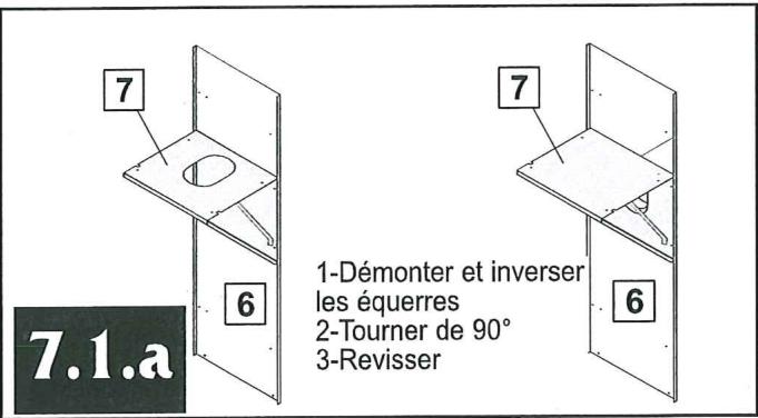 SUPRA VALLOIRE 2 - 1ER cas : raccordement horizontal : le conduit de cheminée se trouve derrière le mur d'appui - 1
