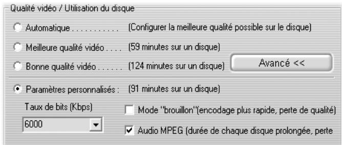 PINNACLE DVD INSTANTCD+DVD - Paramètres personnalisés - 1