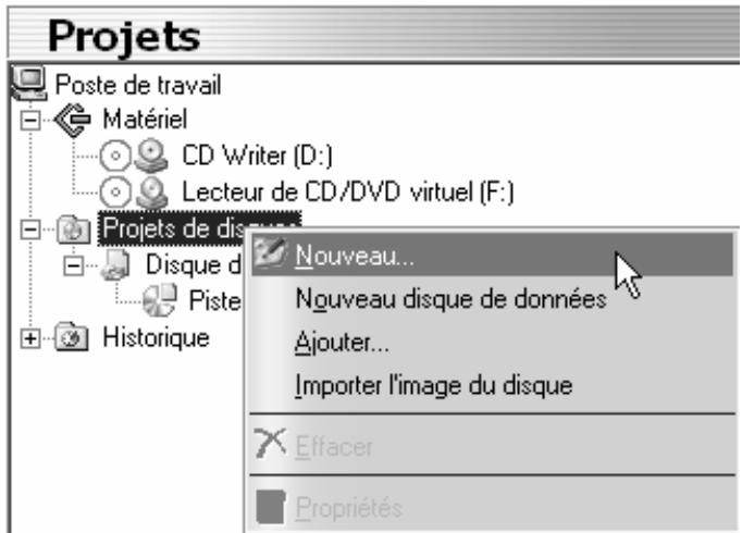 PINNACLE DVD INSTANTCD+DVD - Démarrer un projet depuis la fenêtre principale - 2