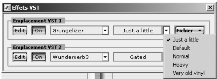 PINNACLE DVD INSTANTCD+DVD - Les emplacements des effets VST - 2