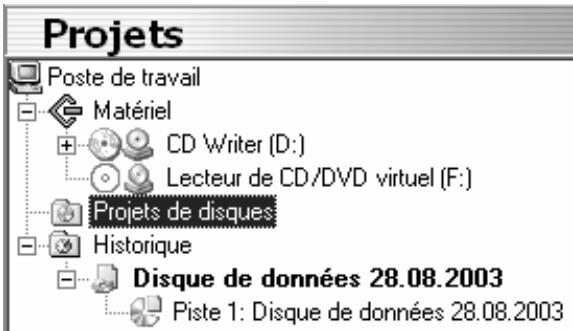 PINNACLE DVD INSTANTCD+DVD - Explorer la zone de projets - 1