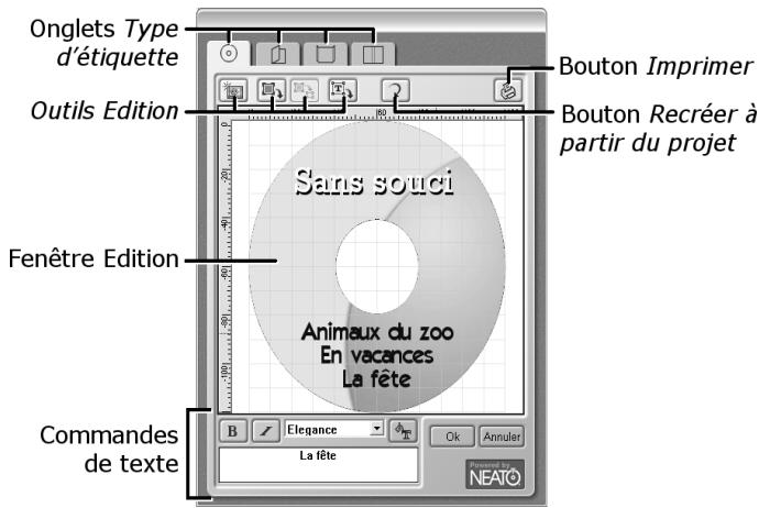 PINNACLE DVD INSTANTCD+DVD - Boîte de dialogue création d'étiquettes personnalisées - 2