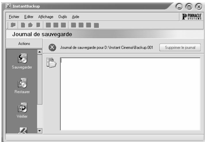 PINNACLE DVD INSTANTCD+DVD - Journal de sauvegarde - 1