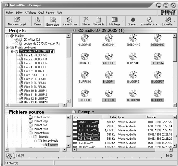 PINNACLE DVD INSTANTCD+DVD - Créer un CD sans l'assistant - 2
