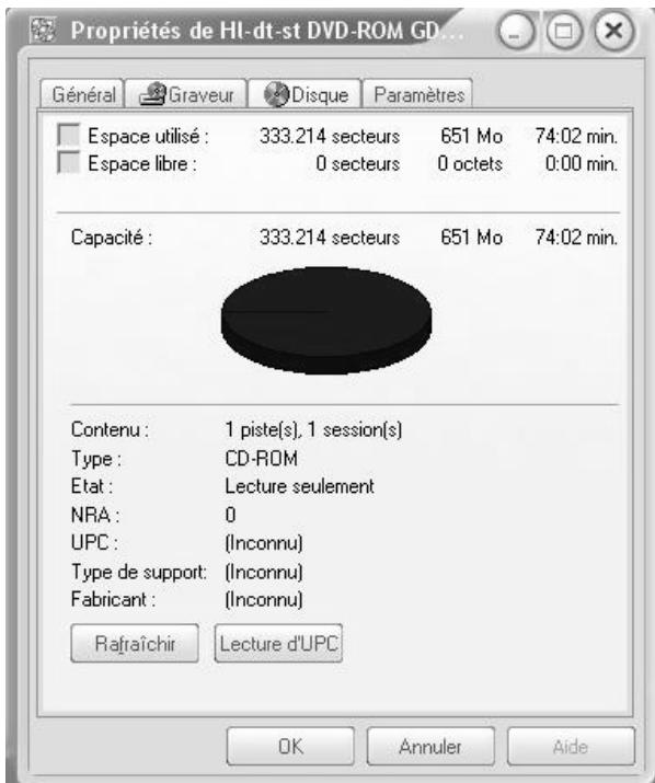 PINNACLE DVD INSTANTCD+DVD - Propriétés des périphériques : disque - 1