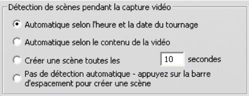 PINNACLE STUDIO 11 - Détection de scènes pendant la capture vidéo - 1