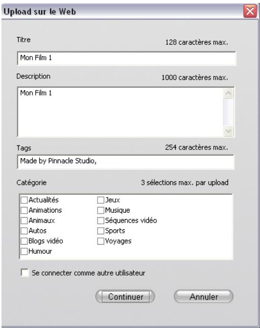 PINNACLE STUDIO 11 - SORTIE pour le WEB - 2