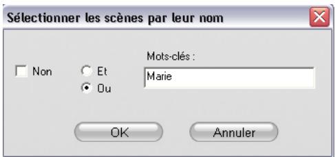PINNACLE STUDIO 11 - Sélection des scènes par nom - 1