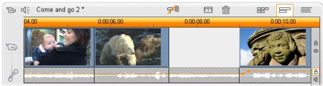 PINNACLE STUDIO 11 - Pour effectuer un montage par insertion sur la piste vidéo : - 2