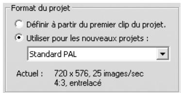 PINNACLE STUDIO 11 - Format video du projet - 1