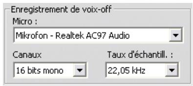 PINNACLE STUDIO 11 - Options d'enregistrement de la voix-off - 1