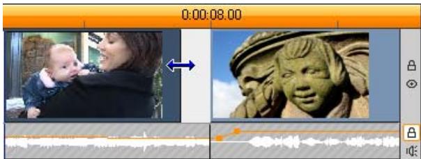 PINNACLE STUDIO 11 - Pour effectuer une coupe en l : - 2