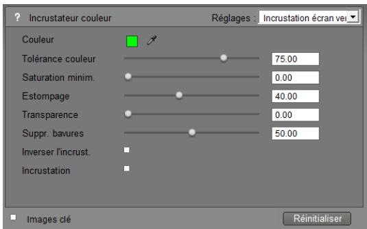PINNACLE STUDIO ULTIMATE COLLECTION - L'interface de l'effet incrustation couleur (Chroma Key) - 1