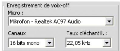 PINNACLE STUDIO ULTIMATE COLLECTION - Options d'enregistrement de la voix-off - 1