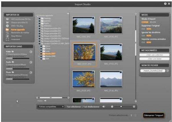 PINNACLE STUDIO ULTIMATE COLLECTION - Import à partir de medias basés sur des fichiers - 1