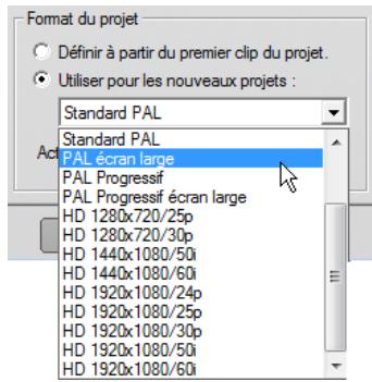 PINNACLE STUDIO ULTIMATE COLLECTION - Format du projet - 1