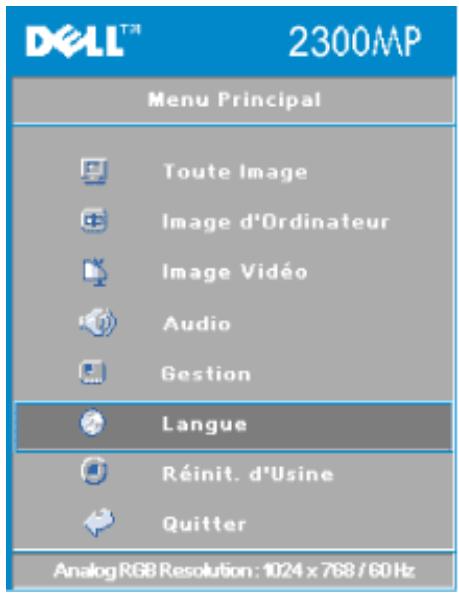 DELL 2300MP - Menu langue - 1