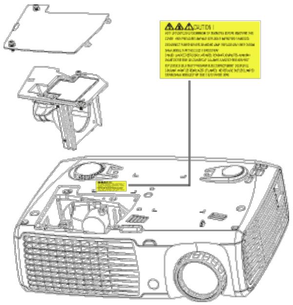 DELL 2300MP - Procédure de remplacement de la lampe: - 3