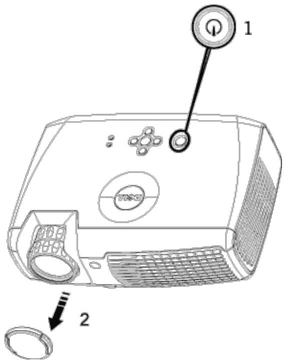 DELL 2300MP - Remarque: allumez le projecteur avant d'allumer la source - 1