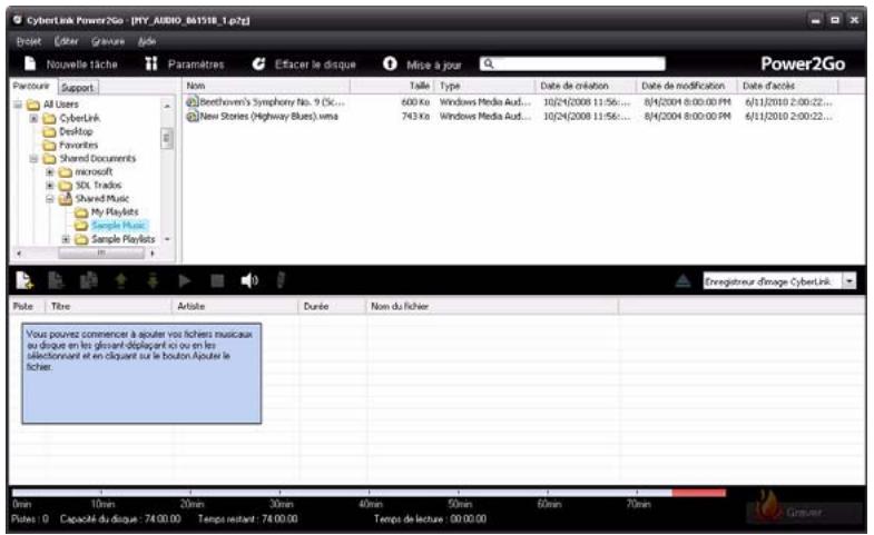 CYBERLINK MEDIA SUITE - Graver un disque musical - 1