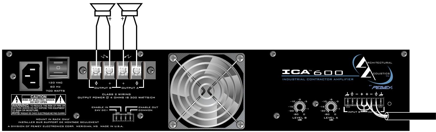 PEAVEY ICA 1200 - INPUT CONNECTIONS - 2