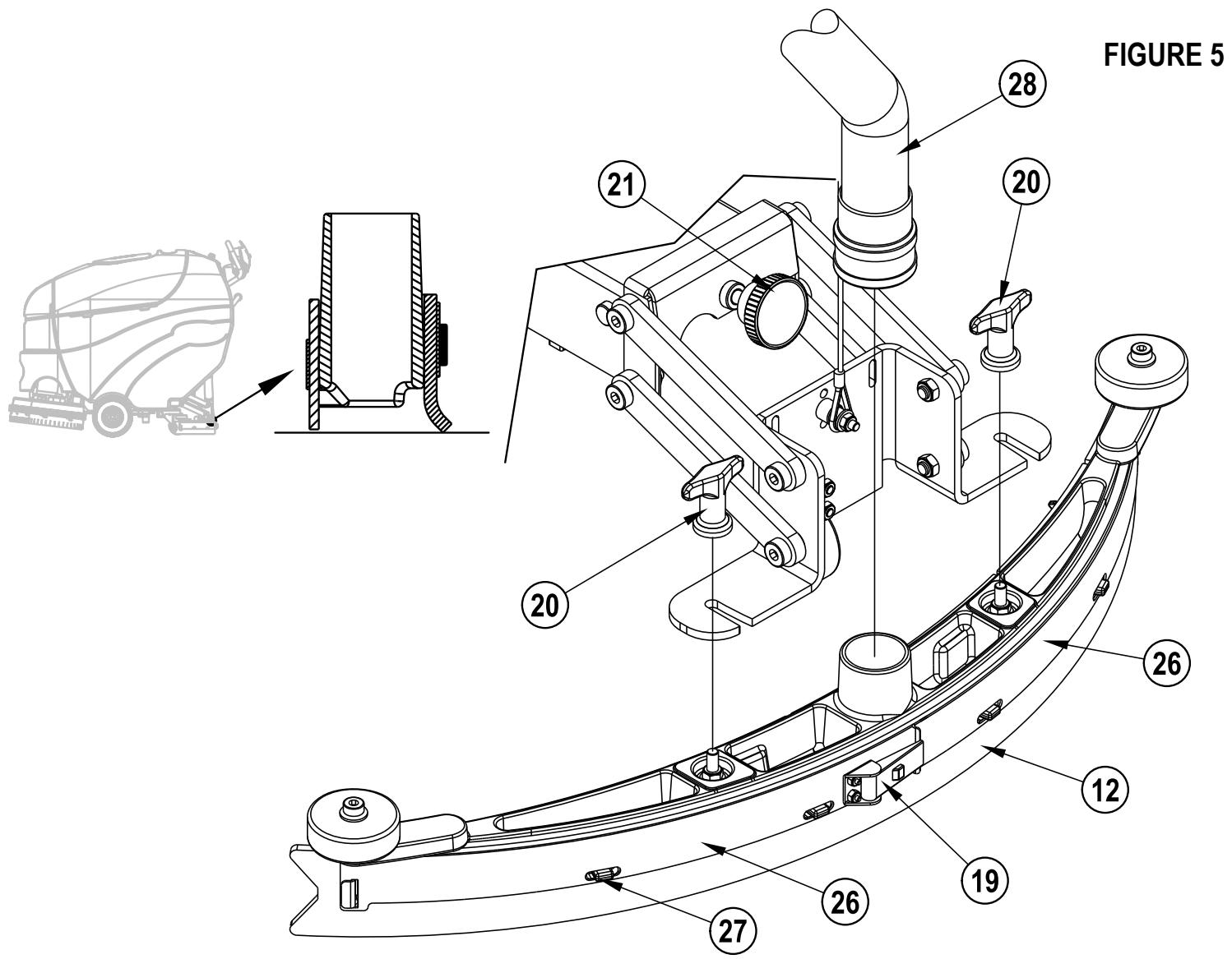 NILFISK BA 725 - Pour régler l'angle de la raclette... - 1