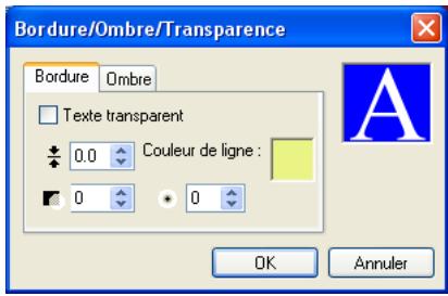 ULEAD VIDEO STUDIO 9 - Bordure/Ombre/Transparence   Onglet Bordure - 1