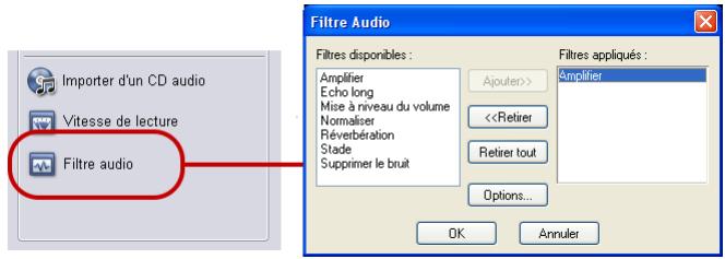 ULEAD VIDEO STUDIO 9 - Pour appliquer desfiltres audio : - 1