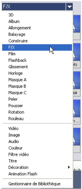 ULEAD VIDEO STUDIO 9 - Pour ajouter une transition : - 1