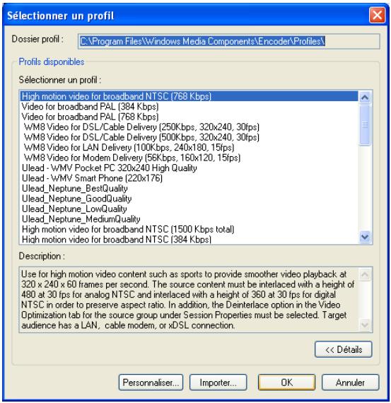ULEAD VIDEO STUDIO 9 - Pour sélectionn un profil : - 3