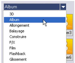 ULEAD VIDEO STUDIO 9 - Pour appliquer la transition Album : - 1