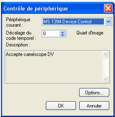 ULEAD VIDEO STUDIO 9 - Sélectionner le contrôle de périphérique - 1