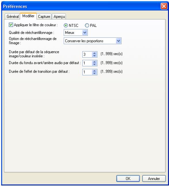 ULEAD VIDEO STUDIO 9 - Onglet Modifier - 1