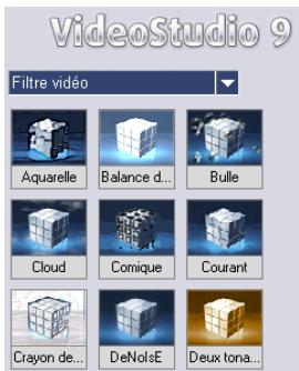 ULEAD VIDEO STUDIO 9 - Pour appliquer un filtre video à un clip (video ou image) dans la Piste Video : - 1