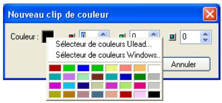 ULEAD VIDEO STUDIO 9 - Pour creator un clip de couleur dans la Bibliothèque de Couleurs : - 2