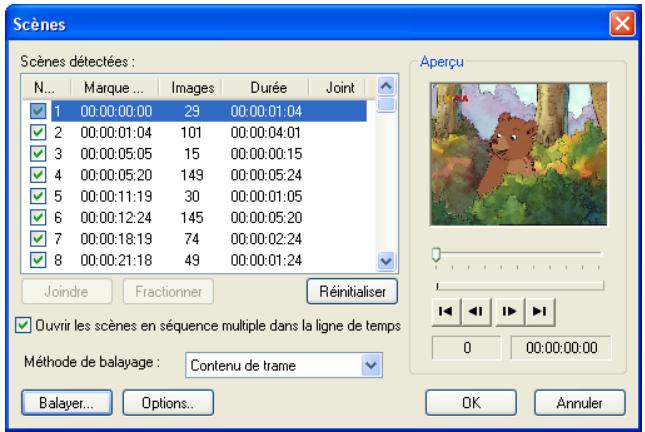 ULEAD VIDEO STUDIO 9 - Pour utiliser Fractionner par scene avec un fichier AVI DV ou MPEG : - 3