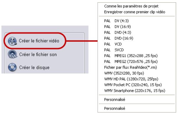 ULEAD VIDEO STUDIO 9 - Pour creator un fichier video de votre projet entier. - 1