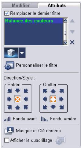 ULEAD VIDEO STUDIO 9 - Onglet Attributes - 3