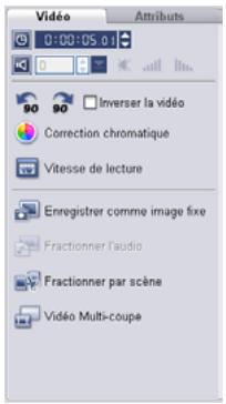 ULEAD VIDEO STUDIO 9 - Onglet Modifier - 1
