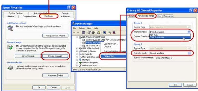 ULEAD VIDEO STUDIO 9 - Activer DMA pour les disques IDE - 2