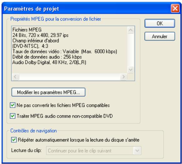 ULEAD VIDEO STUDIO 9 - Paramètres de projet (Créer le disque) - 1