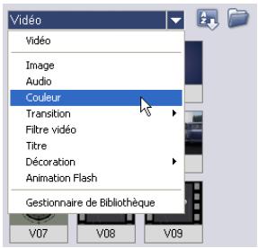 ULEAD VIDEO STUDIO 9 - Pour creator un clip de couleur dans la Bibliothèque de Couleurs : - 1