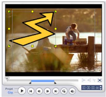 ULEAD VIDEO STUDIO 9 - Pour redimensionner le clipd'incrustation courant : - 1