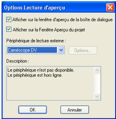 ULEAD VIDEO STUDIO 9 - Options Lecture d'aperçu - 1