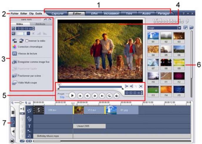 ULEAD VIDEO STUDIO 9 - L'Interface utiliser - 1