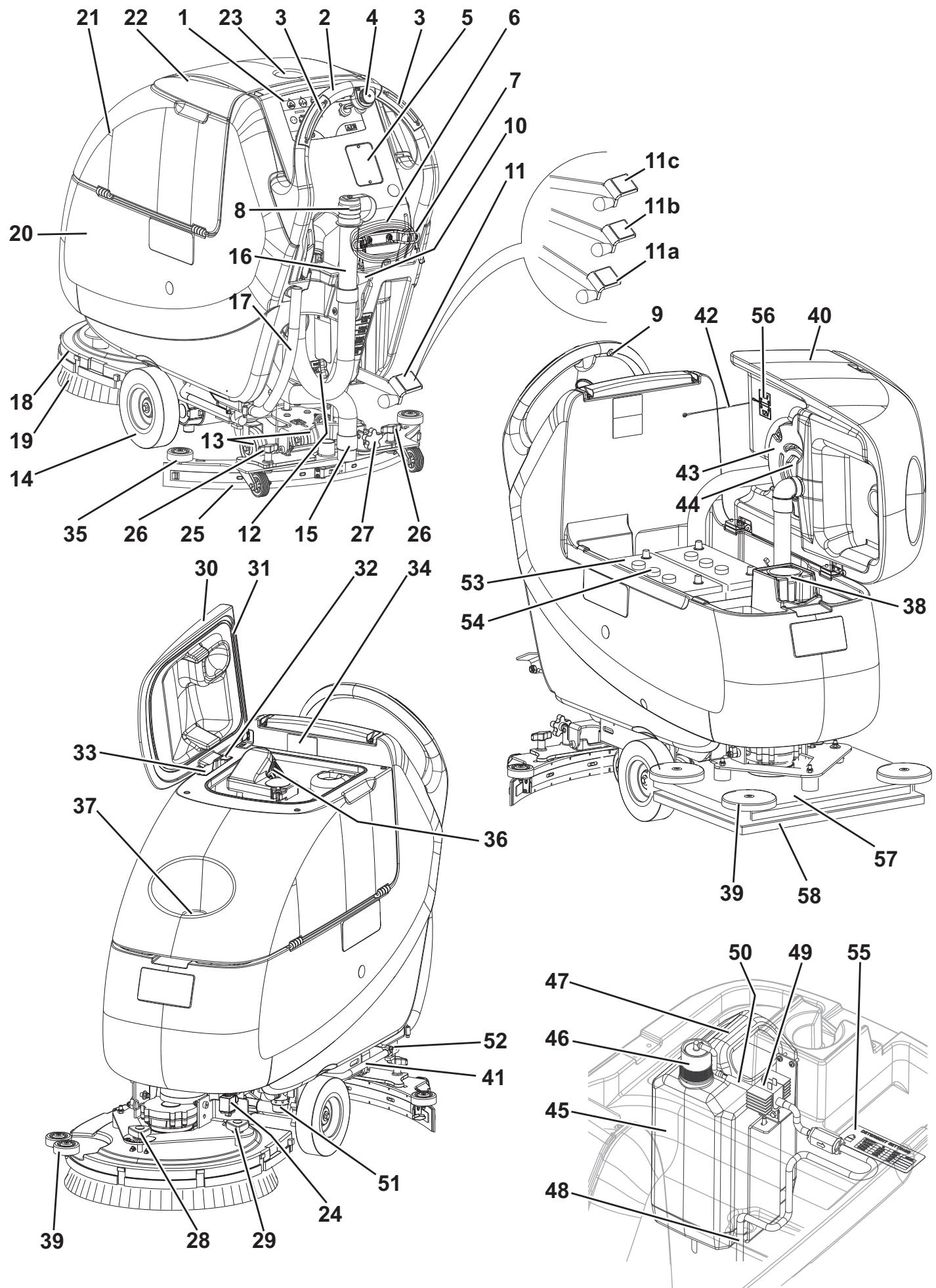 NILFISK SCRUBTEC 553E - MACHINE STRUCTURE - 1