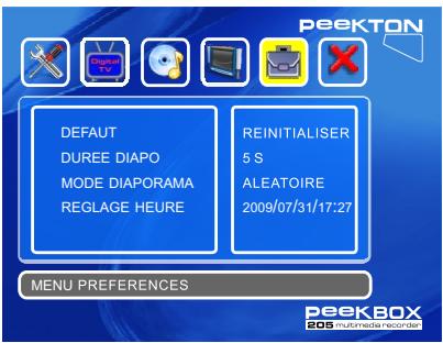 PEEKTON PEEKBOX 205 - PAGE PREFERENCES - 1