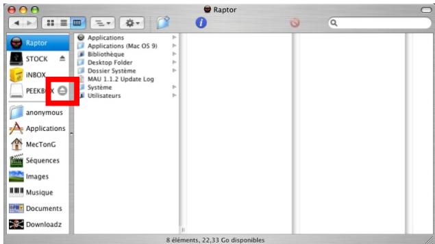 PEEKTON PEEKBOX 205 - Sous Mac OS X (suite) - 1