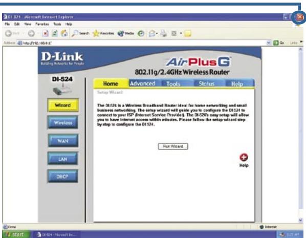 D-LINK DI-524 - Cliquez pour quitter - 1