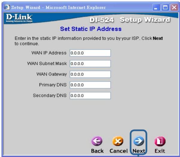 D-LINK DI-524 - Cliquez sur Next (Suvant) - 2
